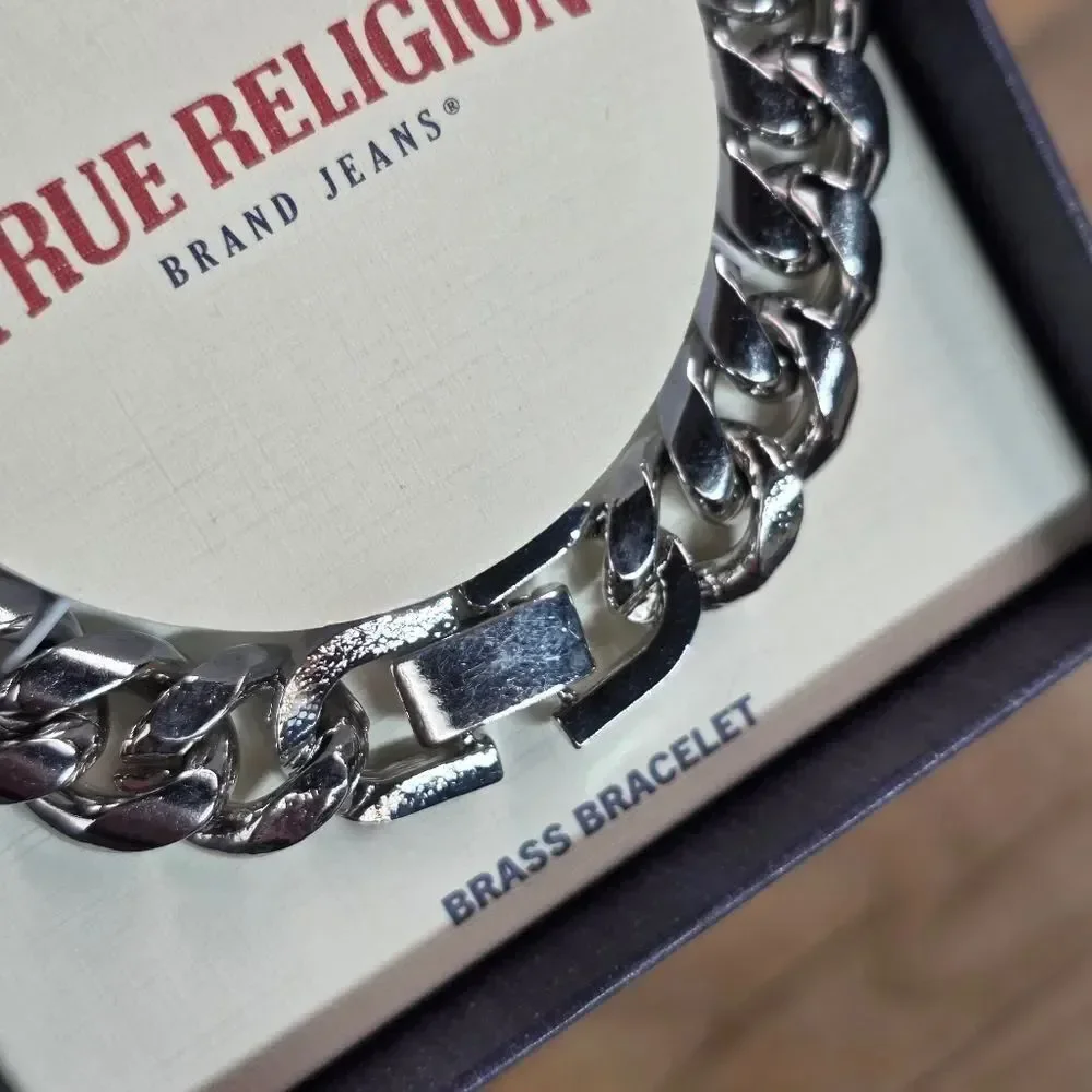 💬🔸️🅰️NIB True Religion Cuban Chain Unisex Bracelet